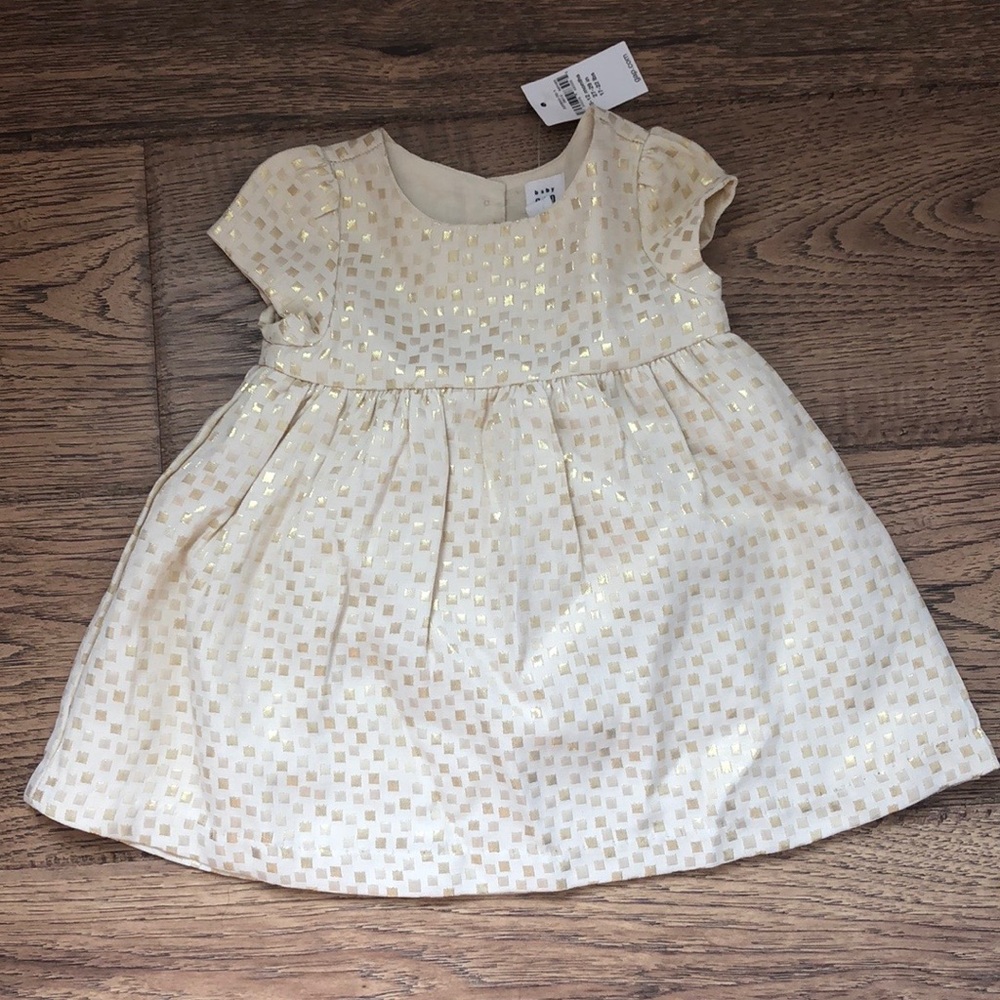 NWT Baby Gap Baby Girl Metallic Jacquard Dress